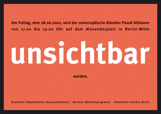 Althamer Plakat 2000