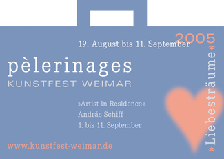 Kunstfest Weimar Flyer Liebesträume
