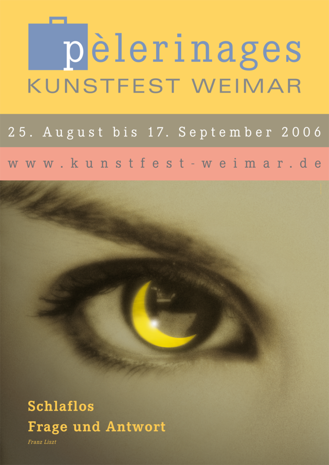 Kunstfest Weimar Plakat Schlaflos